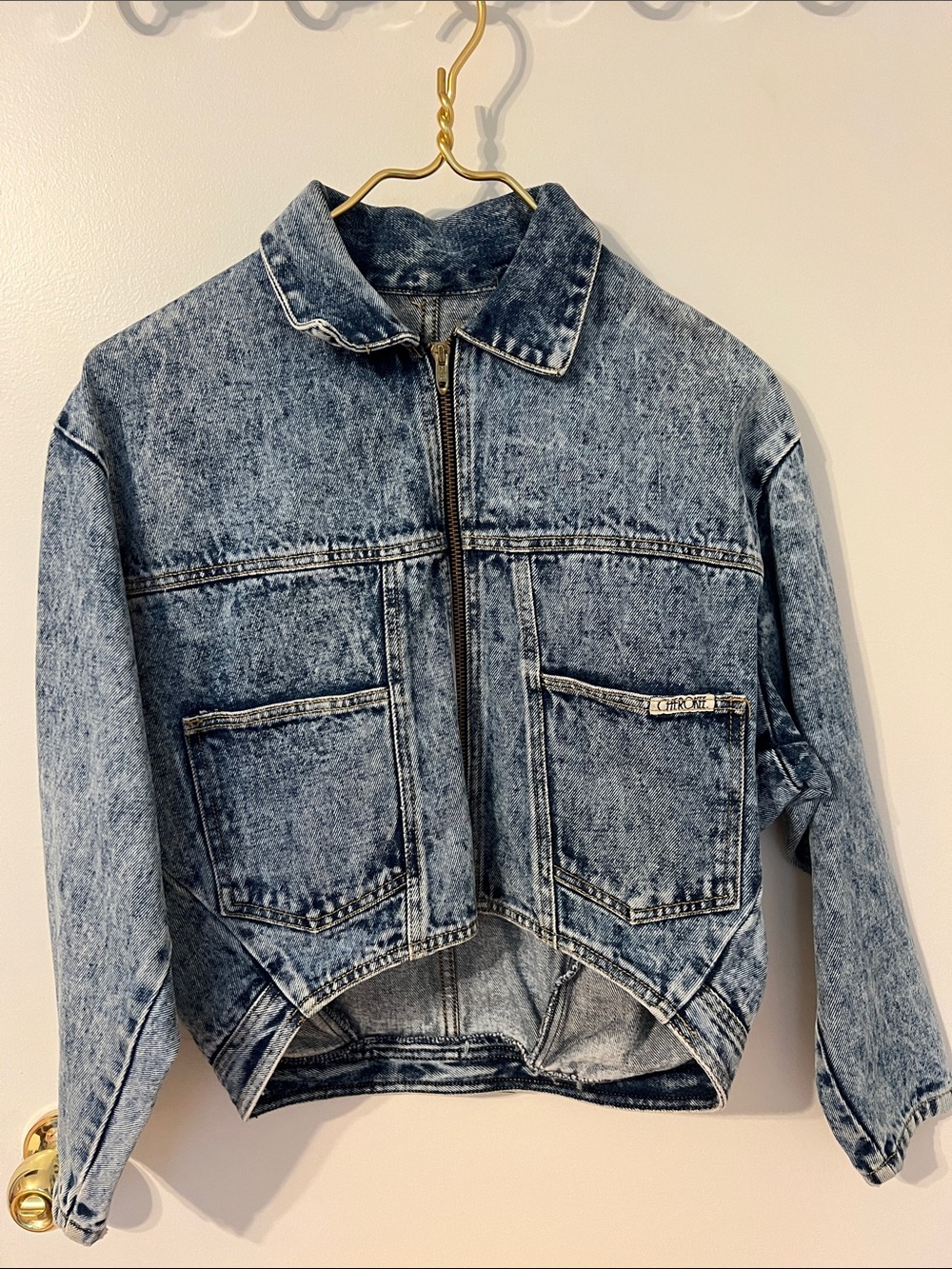Cherokee Light Blue Acid Wash Jean Jacket